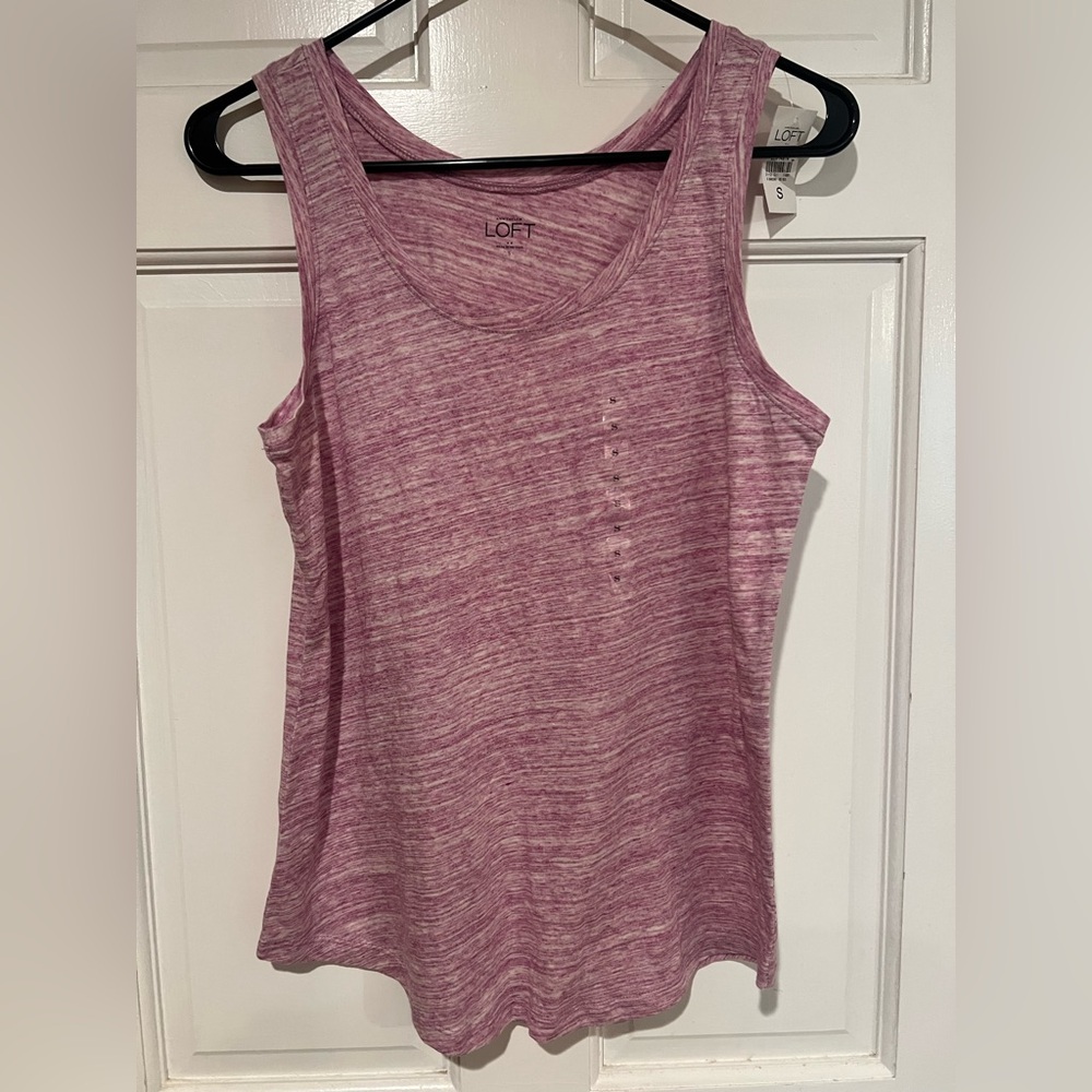 Ann Taylor LOFT Women’s Pink Heathered Tank Top (NWT) – Size Small